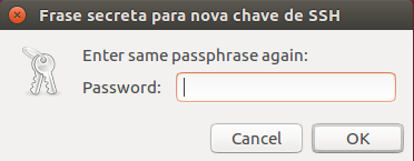 SSH ubuntu modo gráfico - Gerando Chaves RSA